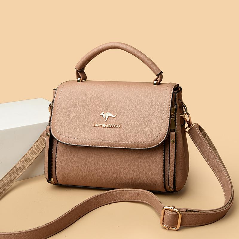 Новая мягкая кожаная французская сумка через плечо женская сумка-тоут модная темпераментная сумка через плечо большой емкости