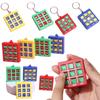 Tic Tac Toe Game Keychain with Key Ring Tic Tac Toe Keyholders Colourful Portable Birthday Party Gift for Kids