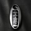 Чехол для ключа автомобиля для Nissan с 5 кнопками, кейс для ключа, ТПУ, металлическо-серый, брелок для Nissan Altima Sentra Rogue Pathfinder Murano Armada M