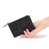 Genuine Leather Women's Sheepskin Woven Coin Purse and Multi-Card Holder