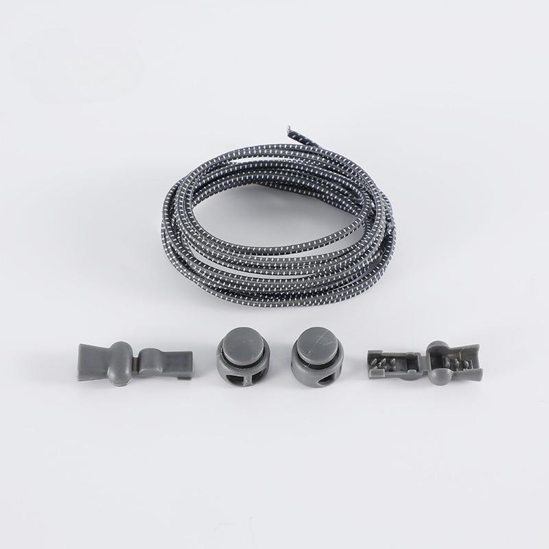 1 комплект Эластичные шнурки Эластичные Противоскользящие Без завязывания Ленивые шнурки Эластичный фиксатор Круглый фиксатор Быстрые шнурки для ходьбы Аксессуары для обуви