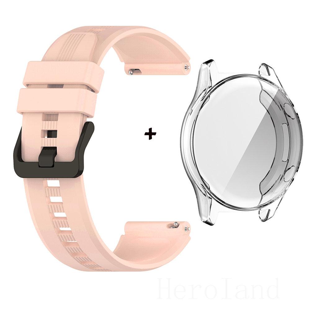 Браслет 22 мм Ремешок для часов для умных часов Honor Watch GS3 Ремешок для HONOR Watch GS 3 Наручный браслет Силикон + Чехол для экрана