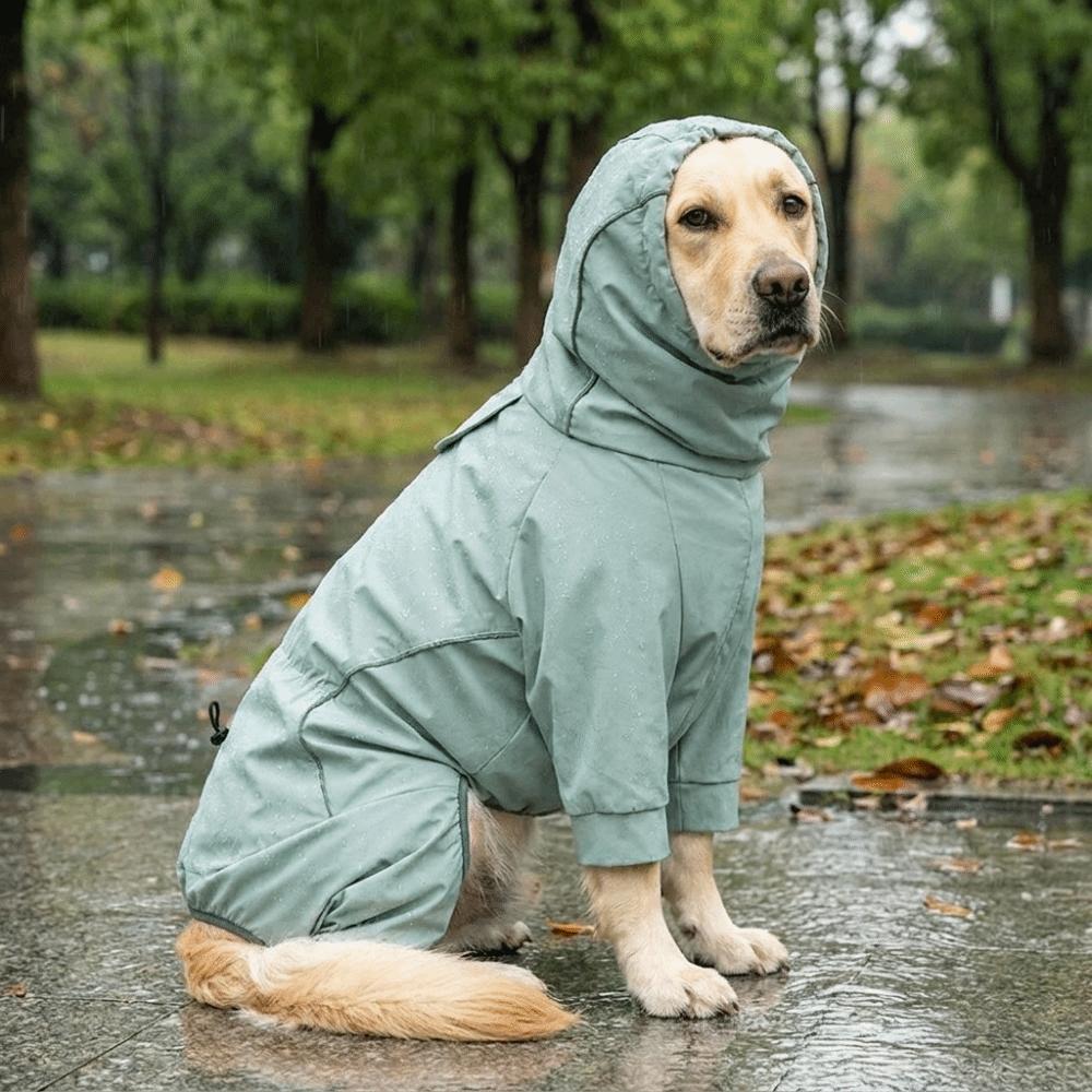 Waterproof Dog Hooded Raincoat Windproof Dog Rain Jacket Pet Waterproof Clothes Outdoor