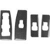 Window Lift Switch Trim for Ford Taurus 2013-2019 Accessories Black | Soft Carbon Fiber Sticker | Upgrades for Car | Only for Left-Hand Drive |