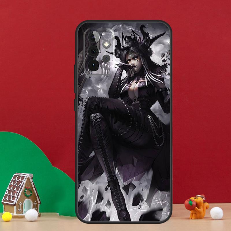 Чехол-страшилка Лунная Ведьма для Samsung Galaxy A54 A06 A16 A26 A36 A56 A53 A32 A52 A33 A13 A55 A35 A15 A14 A34 A17