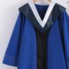 Graduation Gown with Cap Tassel Long Sleeves Anti-Wrinkle Traditional Academic Robe Ceremony Graduation Attire