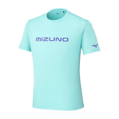Mizuno Рубашка для игры в настольный теннис Short JTTA Blue Radiance, рукав, U-образный вырез, унисекс, влагоотводящая, быстросохнущая, сертифицированная, 82JAA110,