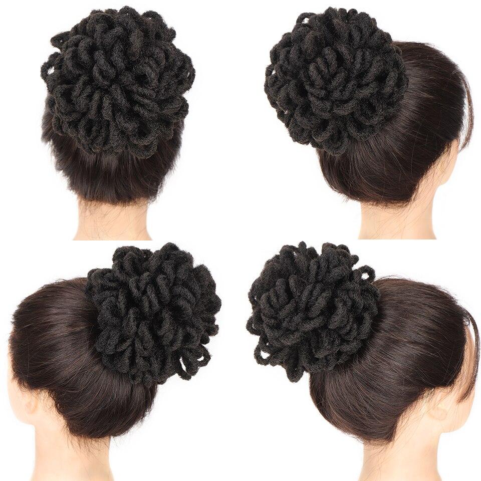 LUPU Синтетические дреды, шиньон, искусственные локоны, пучок для волос, шиньон, заколка для конского хвоста, наращивание волос для чернокожих женщин