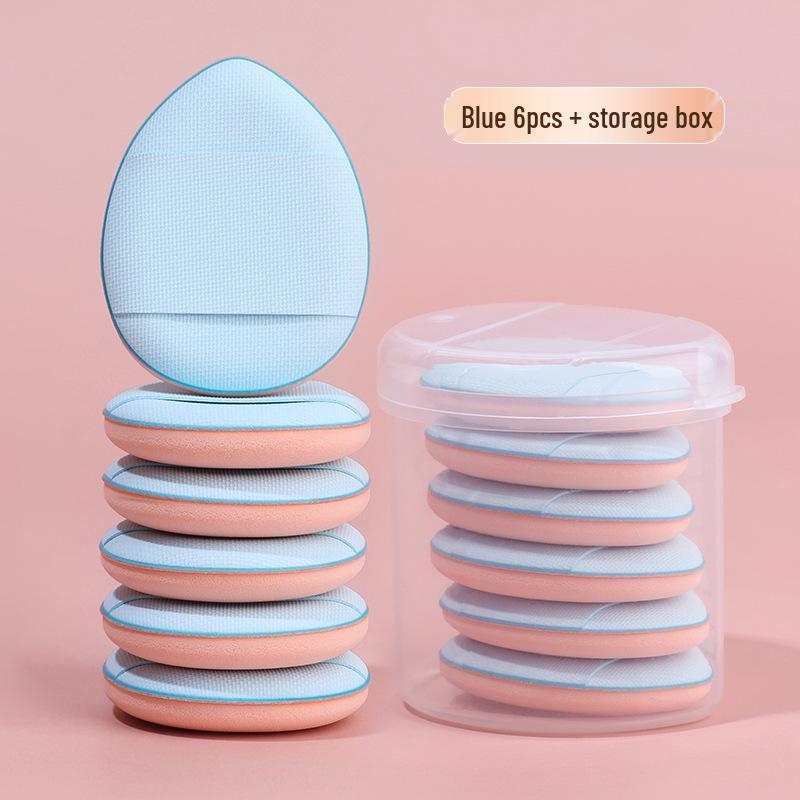 Mini Pink Finger Powder Puff: Dual-Use Air Cushion Makeup Sponge for Wet & Dry Application Without Absorbing Foundation
