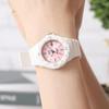 Diver Look Design 100 Meter Waterproof Student Women's Urethane Wristwatch 200 Pink E3