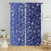 Blackout Curtains for Living Room Cartoon Snowflake Window Curtain for Room 2 Panel Halloween Decoration Partition Shades Camera