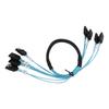 MINI SAS 4SATA Transmission Cable Connect To SDD Hard Disk Computer Server High Speed 7P To 4SATA