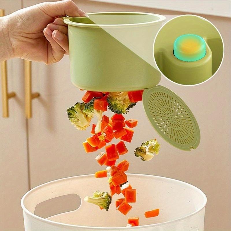 Self-Cleaning Push-Type Sink Strainer Basket - Automatic Food Waste Drain Basket with Removable Bottom, Easy Installation & Removal