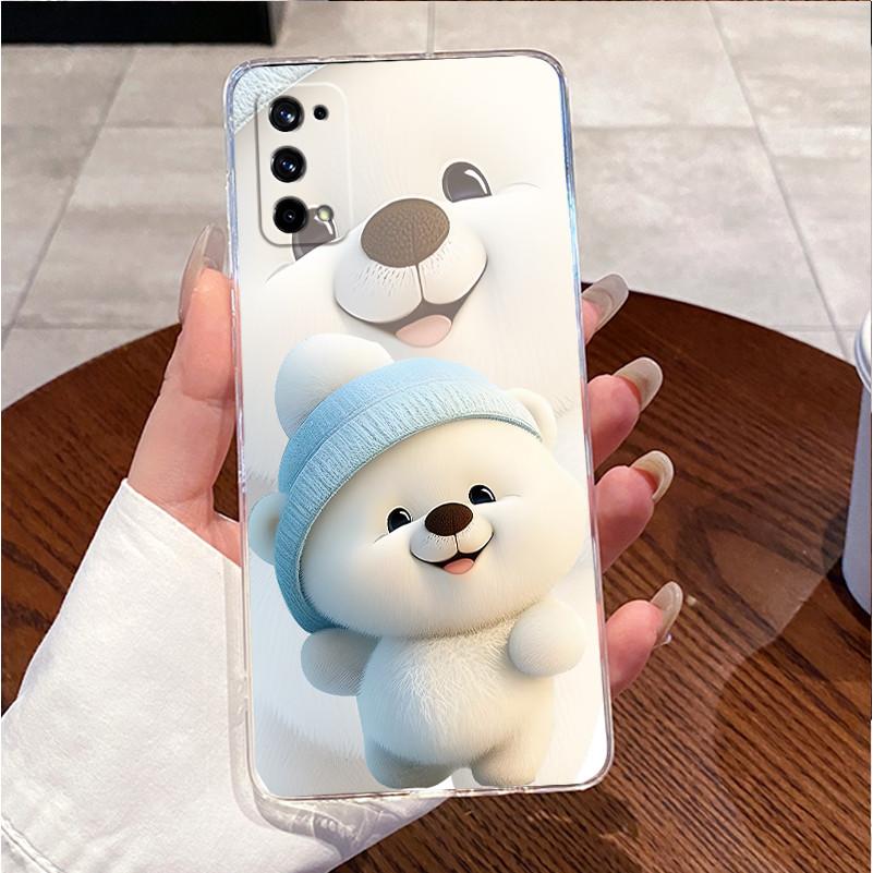 Силиконовый чехол для Realme X7 Pro Прозрачный Роскошный Милый Кролик Любовь Забавный Мягкий корпус для телефона RealmeX7 X7Pro RMX2176 RMX2121 Обложка