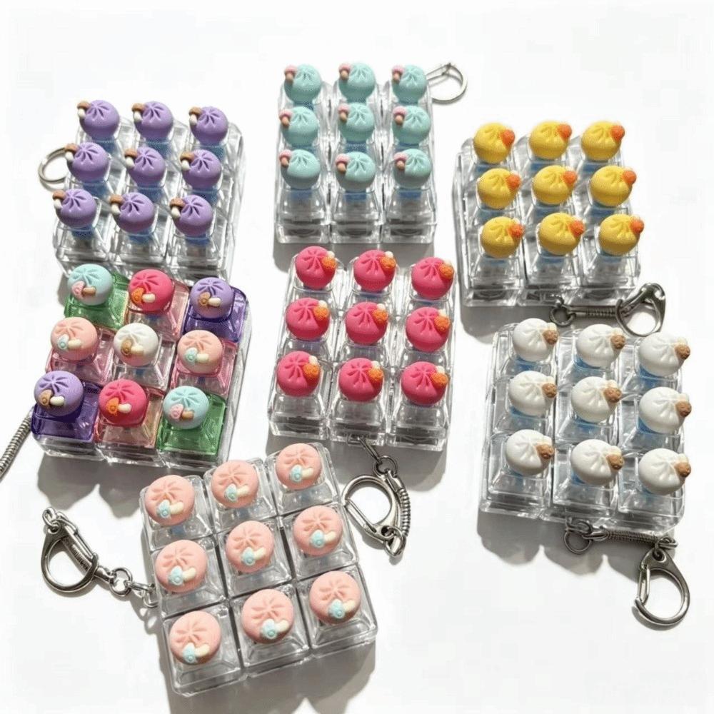 Foods Clicker Anti-stress Toy Pendant Stress Relief Calming Keychain Keys Children Adults