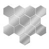 12Pcs/Set Hexagonal Acrylic Mirror Wall Decals DIY Home Wall Art Stickers