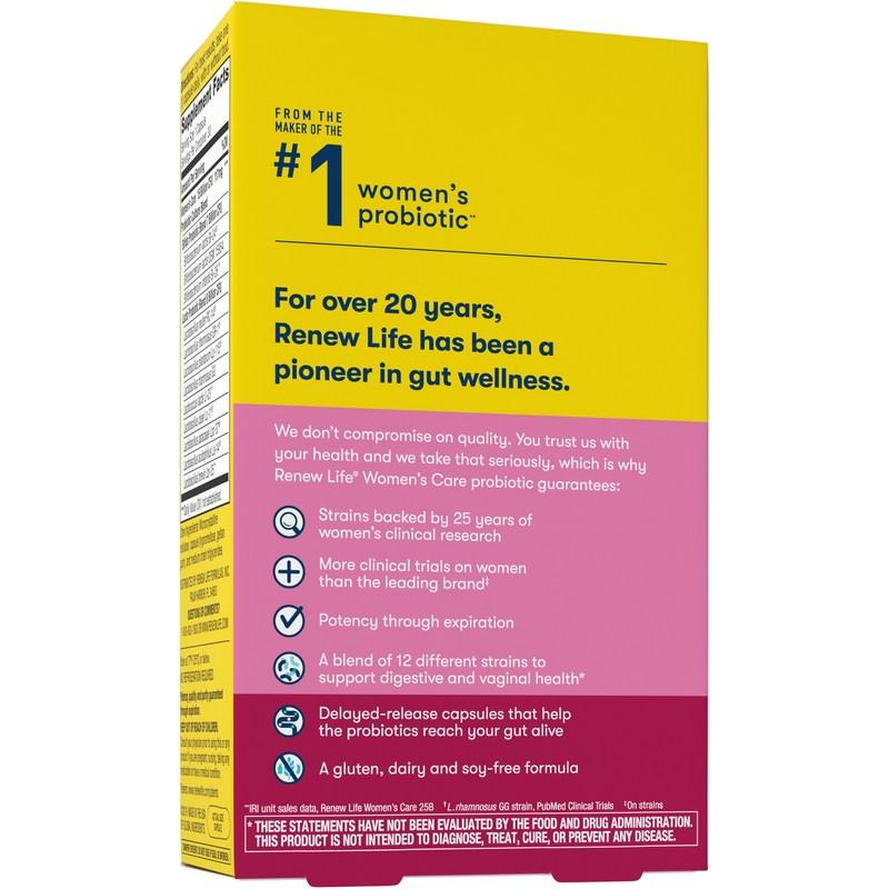 Renew Life Women's Care Ultimate Flora 8 Пробиотические штаммы 15 миллиардов Вегетарианские капсулы, 30 таблеток, 1 штука