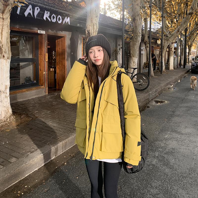 Зимняя куртка Новый женский альпинистский костюм с капюшоном Хлопковая куртка Рабочая одежда Ветрозащитная Водонепроницаемая и теплая Хлопковая куртка