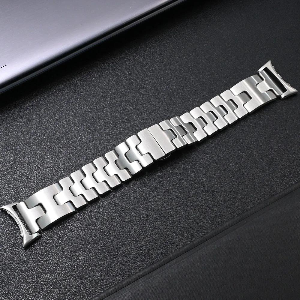 Men Stainless Steel Strap for Google Pixel Watch 3 45mm Grand H Bracelet for Pixel Watch 3 45mm Wristband Replaced Accessories