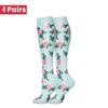 1 пара 58 стилейНовые носки с компрессией с цветами и животными для леггинсов Дышащие для бега Давление Футбол Взрослые носки Компрессионные носки