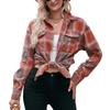 2025 Women's Autumn and Winter New Casual and Fashionable Loose Plaid Long-sleeved Versatile Shirt Elegant Cardigan