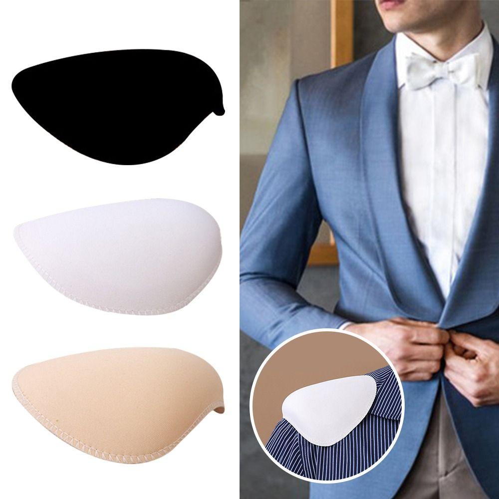 2Pairs Convenient Sewing Accessories DIY Apparel Sponge Shoulder Pads Soft Padded Shoulder Pad Covered Set-in Sewing