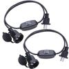1m Power Plug Extension Cable with Waterproof Switch, Rainproof Outlet, Outdoor Use, Up To 1000W, with Rainproof Cap, PSE Power Cable, 2-Core,