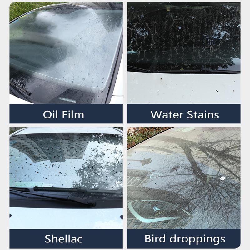 Car Glass Oil Film Remover Water Stains Cleaning Paste Auto Windshield Mirror Hard Spot Cleaner Automobile Glass Dust Agent
