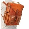 Goat Leather Bag Backpack Laptop Rucksack Men Genuine Vintage S Brown Travel New