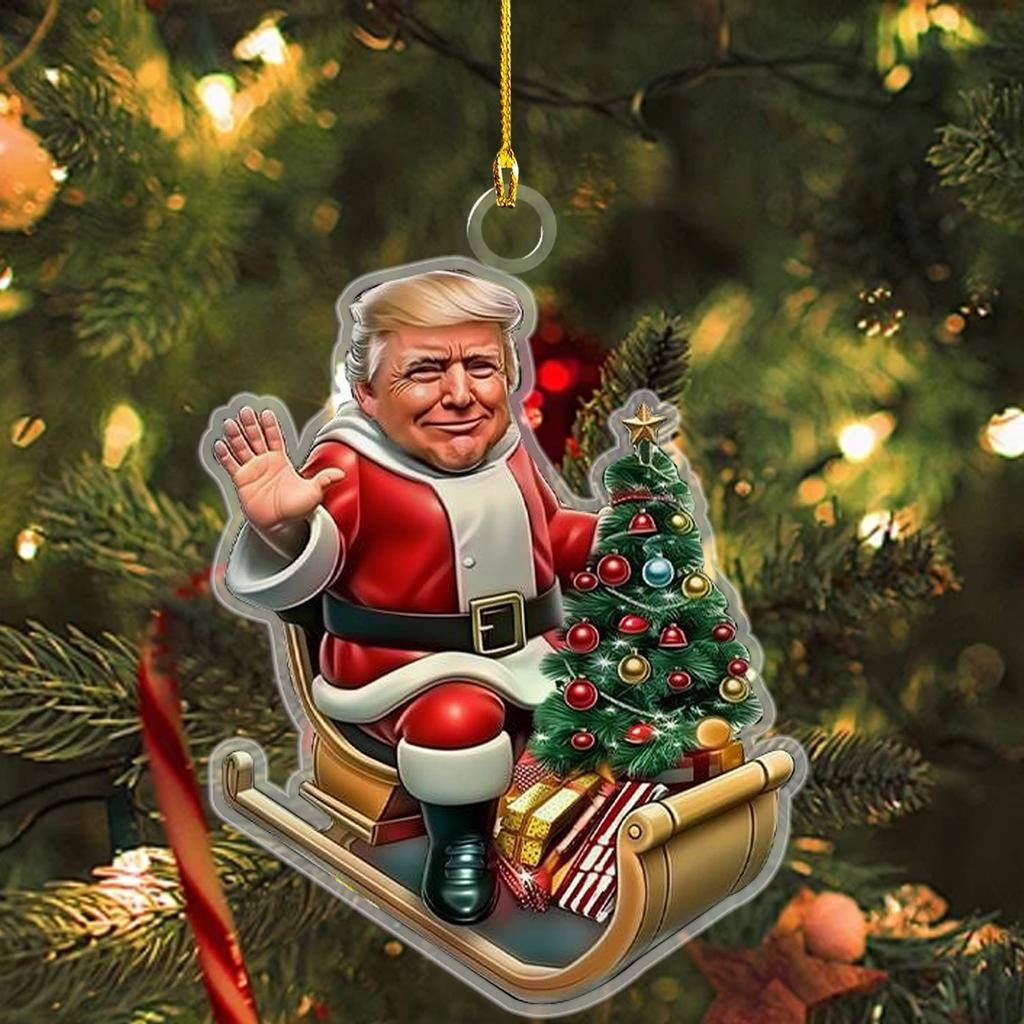 2D Акриловый Рождественский Подвесной Декор, Украшения Для Дома, Рождественские Украшения