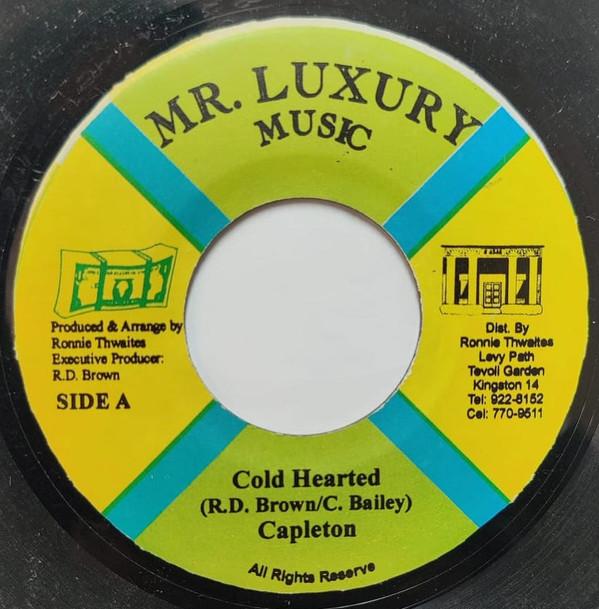 7inch Record CAPLETON / MILITARY MAN - Cold Hearted / If A Love Wi A Deal  NONE Mr. Luxury Musi 2003 Jamaica Reggae, Ska & Dub Used