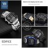 AE1200 Металлический корпус+ремешок комплект для модификации Для Casio маленький блок AE-1200 AE-1300 Ремешок из нержавеющей стали Черный Серебристый Ремешок для часов Мужской Браслет