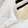 Nylon Velvet Socks for Women, Mid-calf Thin Spring and Summer Pile Socks, Solid Color Women's Ice Socks