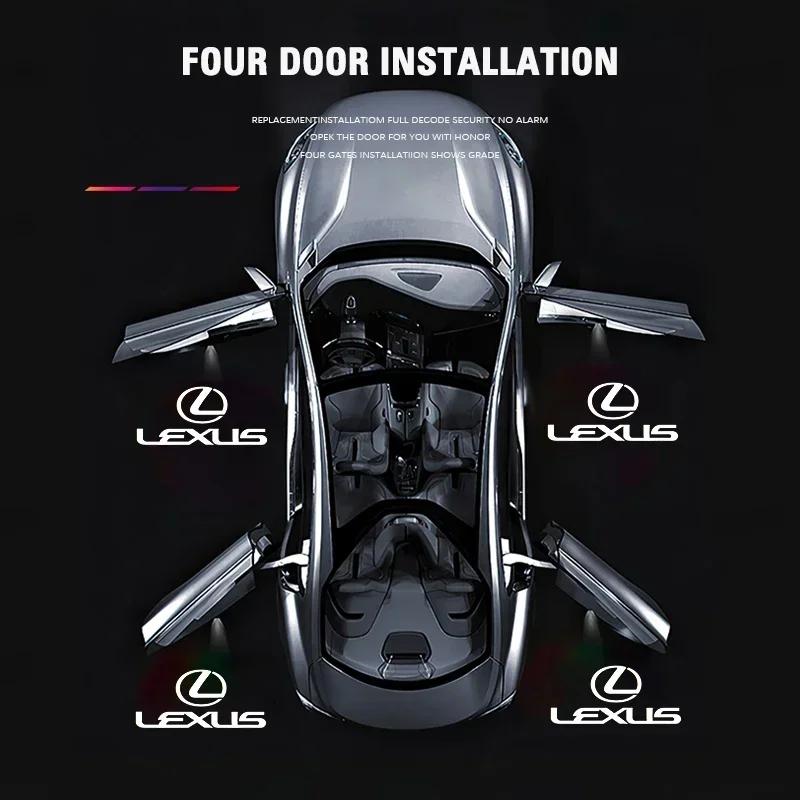 FIWB3 Lexus GROUP 2Pcs Car HD Led Door Welcome Light For Lexus LS LC RZ IS350 ES300 GS350 CT200h GX460 LX570 RX500h NX300 UX260