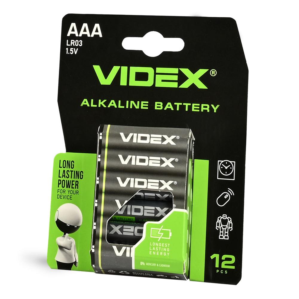 Bateria alkaliczna videx lr03/aaa 12 szt. blister