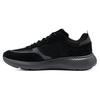 Decoy Lux Comfortable Sports Fabric Leather Breathable Low-Top Training Running Shoes Men Sneaker Black 3028612-001