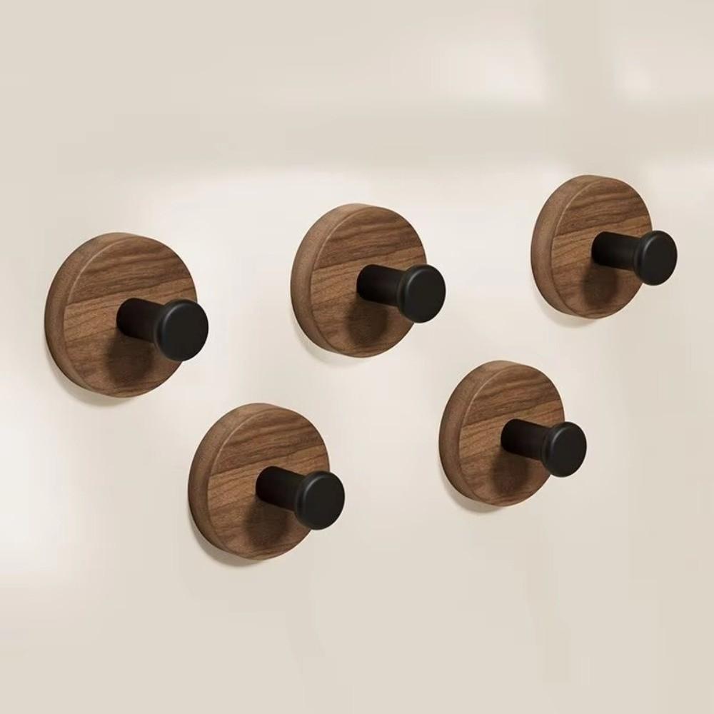 Walnut Texture Suction Hook Rotating Heavy-duty Adhesive Hanging New Traceless Adhesive Hooks