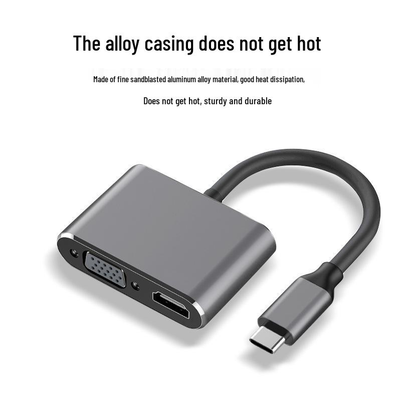 Умная док-станция 4-в-1 Type-C: Зеркалирование экрана по HDMI и многофункциональное расширение USB 3.0 с высокой скоростью