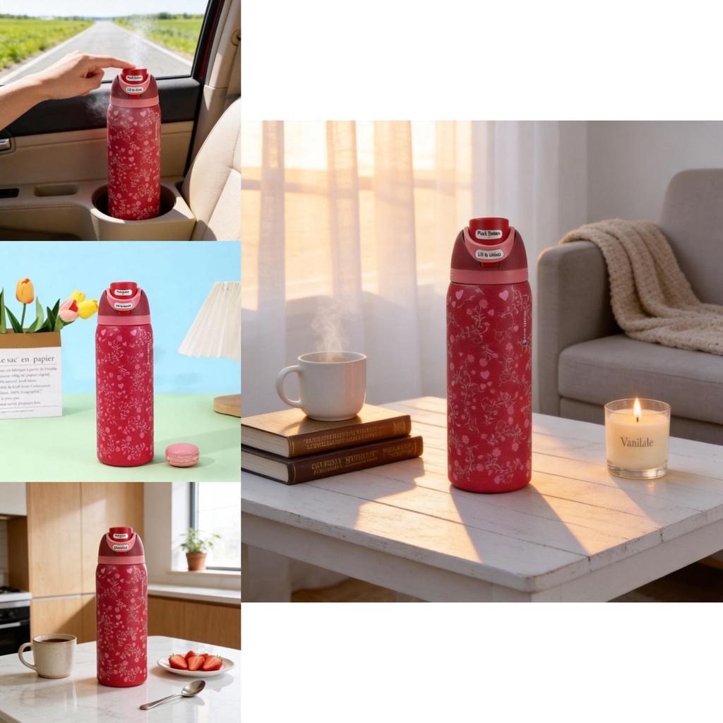 Double Wall Stainless Steel Travel Mug With Leak Proof Lock For Office And Outdoors