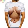 Muscle Graphic T-shirt For Men 3D Print Fake Flesh T Shirt Pattern Top Women/Men Boys Funny Tee Hip Hop Interesting Tops