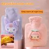 Плюшевая бутылка для воды Sanrio Hello Kitty Kuromi Cinnamoroll Melody Многоразовая грелка Сумка для бутылки с водой Подарки для девочек 250 мл