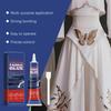 50ml Fabric Glue with Scraper Permanent Crystal-like Clear Adhesive Anti-Clogging Tip Strong Bond Cloth