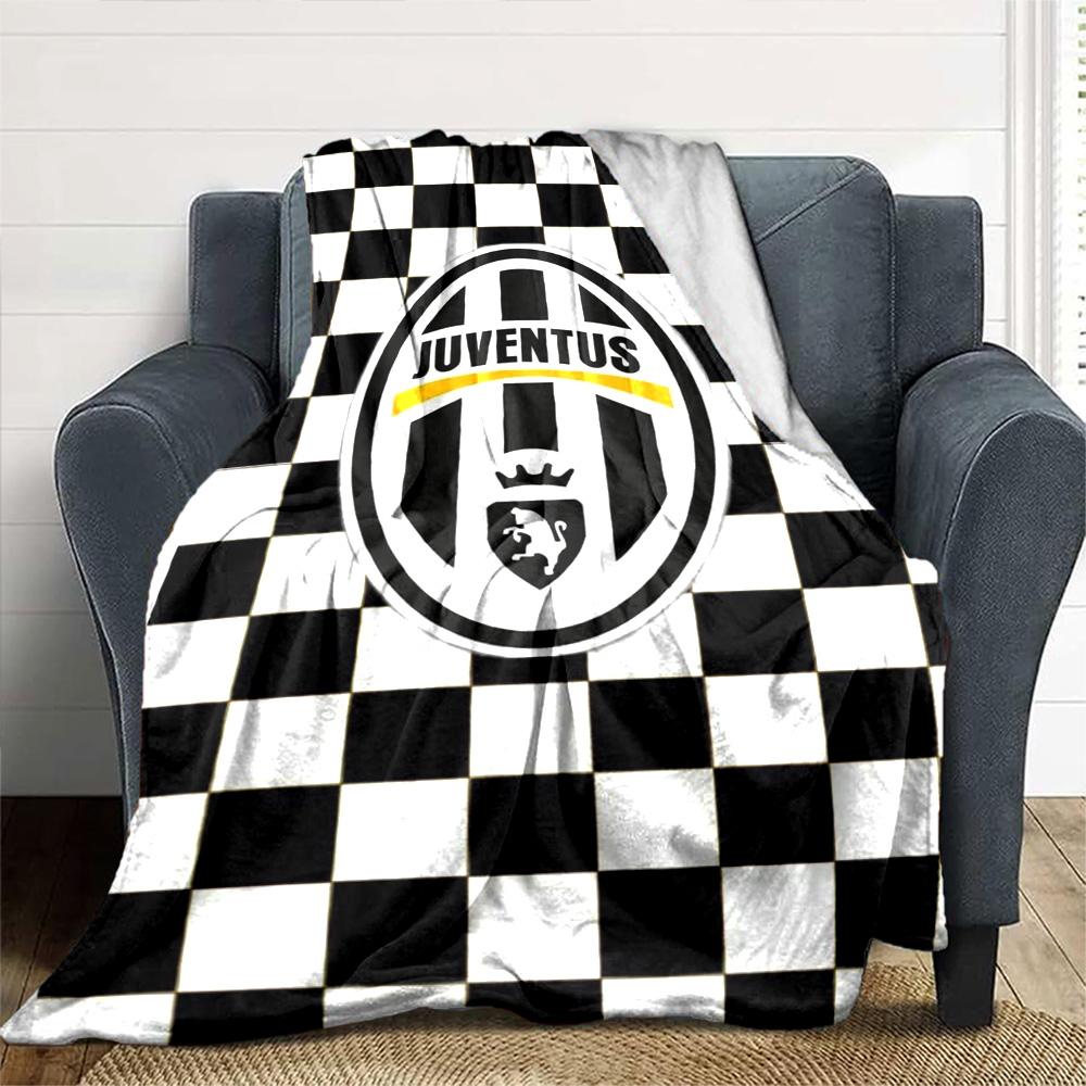 Juventus FC Print Flannel Blanket High Quality Warm Comfortable Cover for All Seasons Perfect for Gifts Home Decor