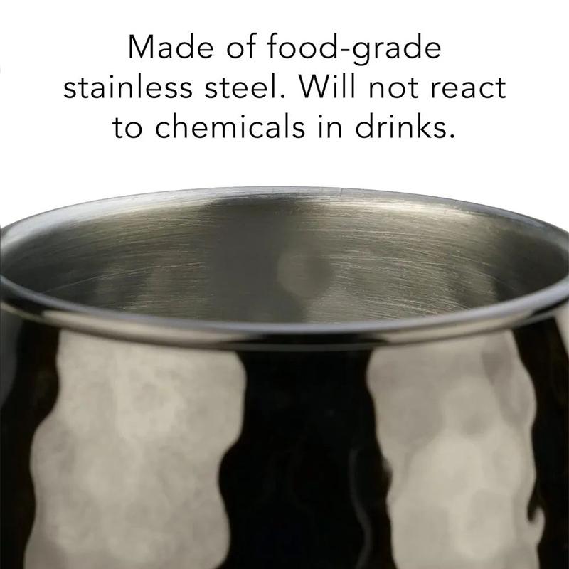 4 шт. креативная кружка для коктейля из нержавеющей стали с кованым наконечником, нескользящая, с золотой ручкой, кружка-баранок для дома и бара, кружки-мулы