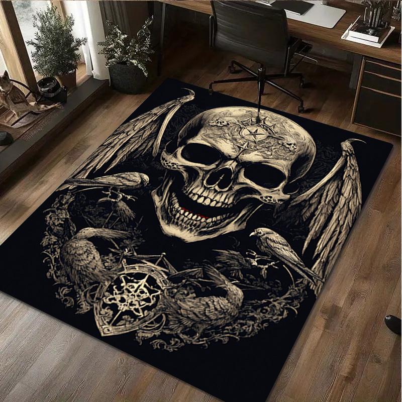 Skull Print Rug - home decoration Carpet For Living Room Bedroom Flooring Computer Chair Area Rug
