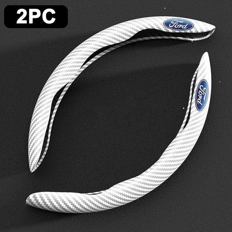 2PCS Carbon Fiber Car Steering Wheel Cover Anti-skid For Ford F150 Ranger Fiesta Focus Transit Mustang Mondeo MK2 MK3 MK7 MAX