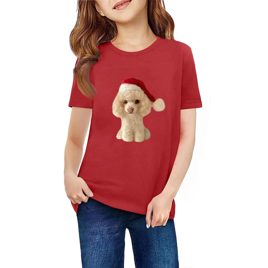 Children's Short Sleeve Neck T-Shirt Animal Print Daily Casual Top