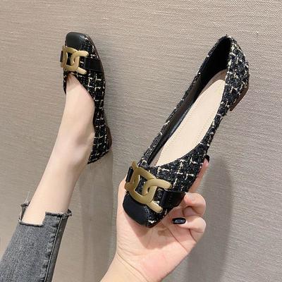 2025 Весна Осень Мягкие Туфли Женские Плоские Модные Брендовые Элегантные Женские Туфли Черные Большие Размеры 42