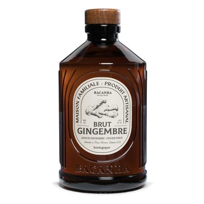 Bacanha Syrup with Ginger Flavor ORGANIC 400 Ml - for Coffee, Tea and Cocktails