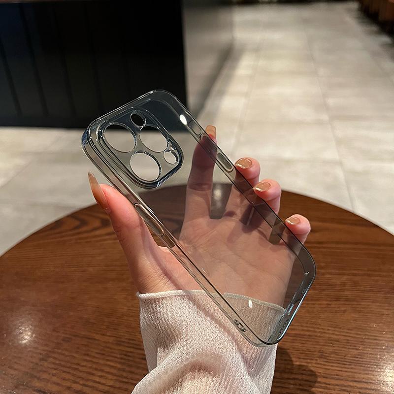 Ультратонкий прозрачный силиконовый мягкий чехол TPU для iPhone 15 14 13 Mini 12 Pro Max Plus, ударопрочный прозрачный чехол-накладка Fundas